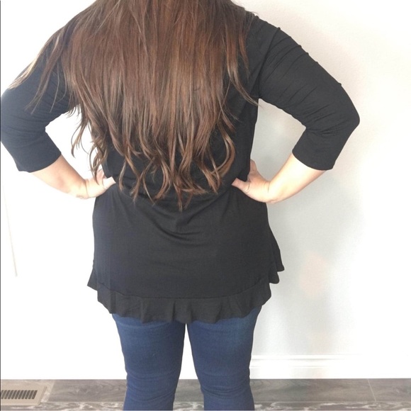 Black Ruffle Tunic - Picture 3 of 8